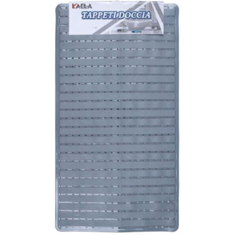 Trade Shop - 38X68CM RECHTECKIGE RUTSCHFESTE BADEWANNEN-DUSCHMATTE GRAU 54085 -