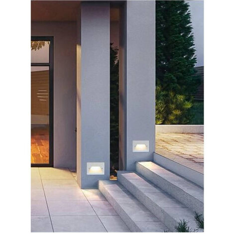 Trade Shop - 3W LED STUFENLICHT WANDLEUCHTE WEISS KALT WARM NATURLICHT IP65 ES49 -
