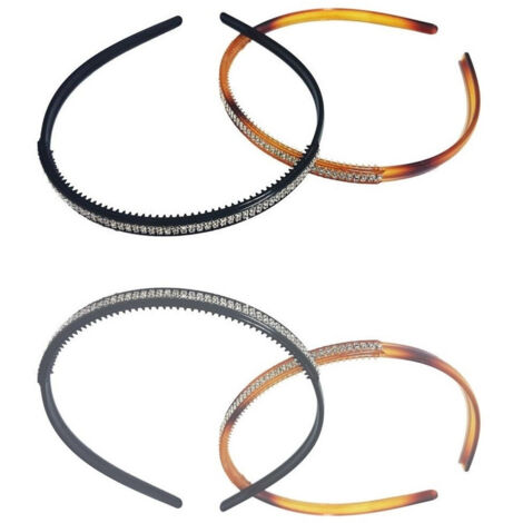 TRADE SHOP - 4 Cerchietto Frontino Capelli Fermacapelli Accessori Brillantini Acconciatura -