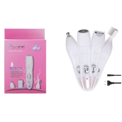 MAXTECH Trade Shop - 4-in-1-Set Damenrasierer, wiederaufladbarer professioneller Epilierer GM-3078 -