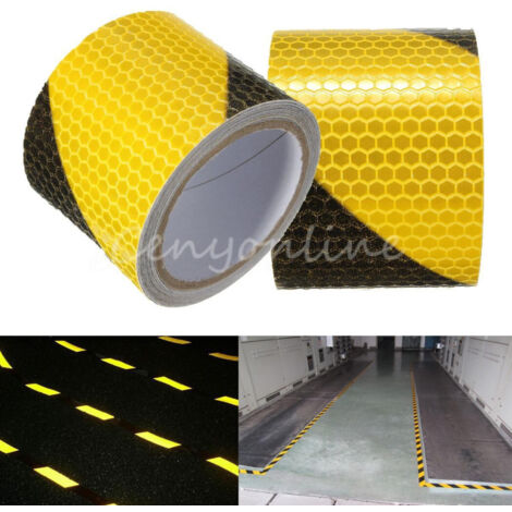 TRADE SHOP - 40 Metri Nastro Adesivo Catarifrangente Auto Camion Giallo Alta Visibilità -