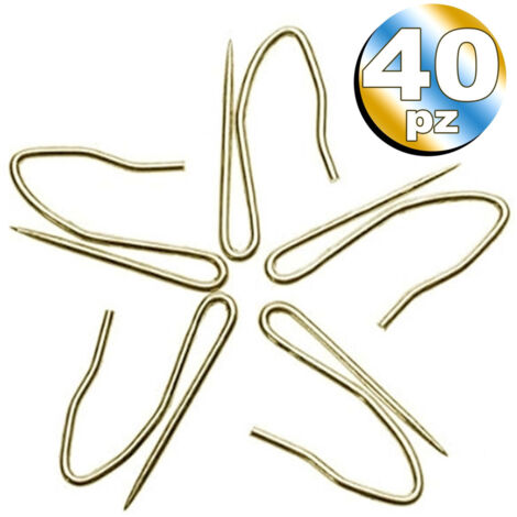 Trade Shop - 40 PEZZI GANCI IN METALLAIO RAME OTTONE 25MM CIRCA APPENDINO FÜR TENDE -