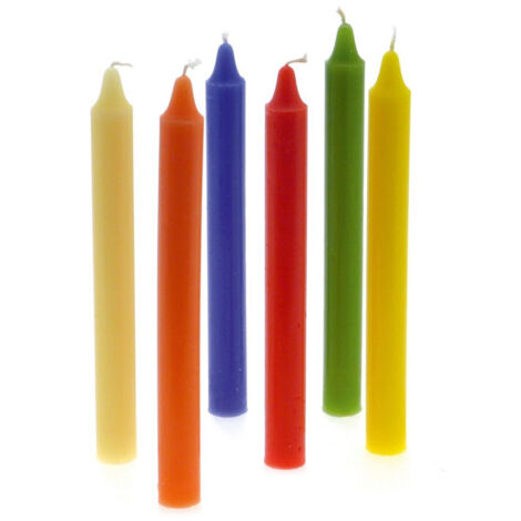 TRADE SHOP - 48 Pezzi Candele Lunghe 19cm Profumate Colorate Decorazione Aromaterapia -