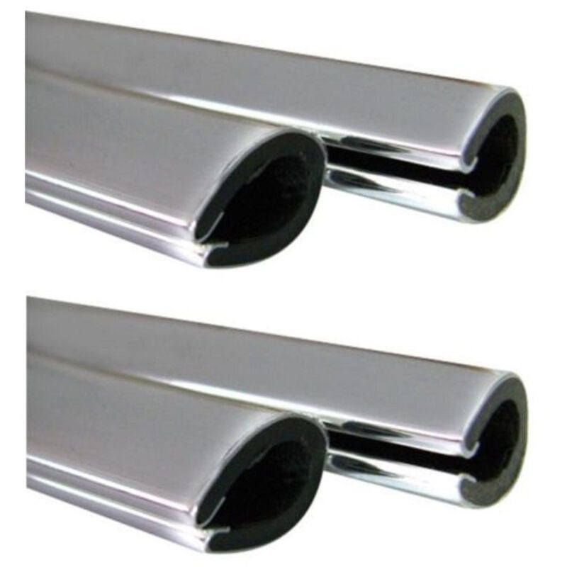 Image of Trade Shop - SET 4 STOßSTANGE STREIFEN PROFIL TÜR AUTO TUNING CHROM 88CM 68CM -