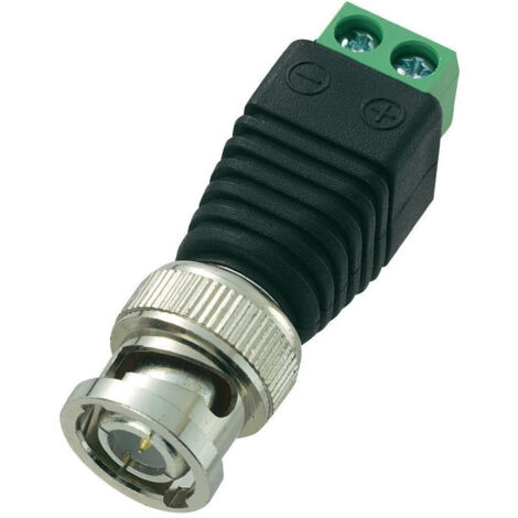 Trade Shop - 4x Conectores Adaptadores 12v Balun Bnc Jack Rca Para Camaras De Vigilancia Dvr - 4x Bnc Video Femmina