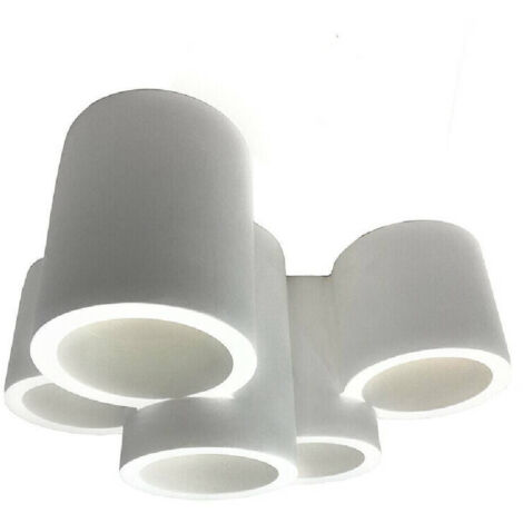 Trade Shop - 5-Zylinder-Gips-Kronleuchter schmerzhafte Deckenlampen im Rampenlicht Gu10 GS-C07 -