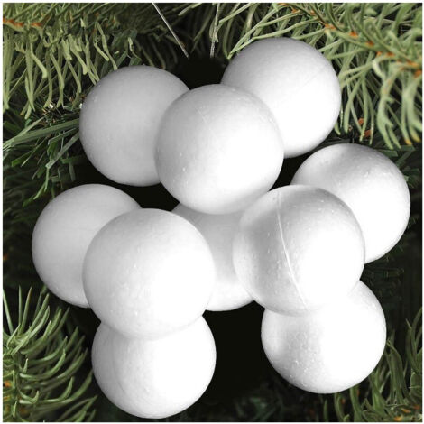 Trade Shop - 50 Bolas De Poliestireno Paquete De Bola De Navidad 6 Cm Decoraciones Navideñas -
