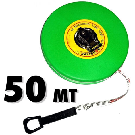Trade Shop - 50 Mt Cinta Métrica Rollo De Cinta Métrica Carrete De Cinta Métrica -