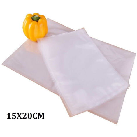 Trade Shop - 50 Sacchetti Sottovuoto Buste 15 X 20 Cm Per Alimenti Cibo Salva Freschezza -