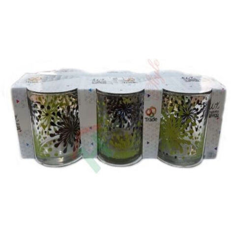 Trade Shop - 6-TEILIGES SERVICESET GLÄSER MIT BUNTEN SPRITZERN DEKORIERT -