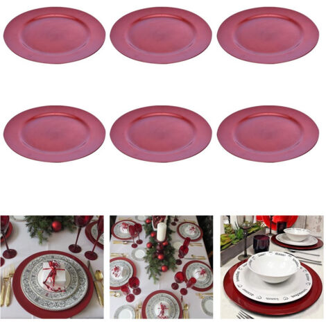Trade Shop - 6 X NATALISIERTE TÄTIGKEITEN IN PLASTIC 33CM NATAL DEKORATIONEN FÜR ROSA WORK -