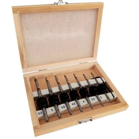 Trade Shop - 7 Punte Da Trapano Per Svasatore Svasatura Legno Svasare Fori Art.511071