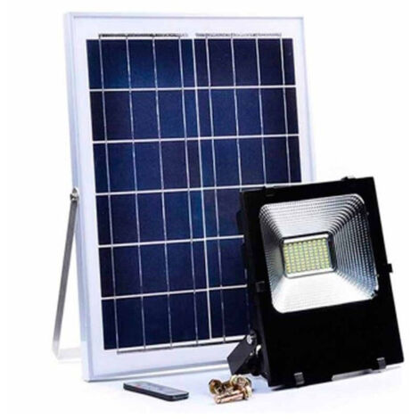 Trade Shop - 8200 Spotlight Led Al Aire Libre 200w 6500k Frío Blanco Control Remoto Solar -