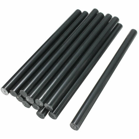 TRADE SHOP - 84 Stick Colla A Caldo Nera Ricarica Per Pistola Lungo 18 Cm Diametro 7 Mm -