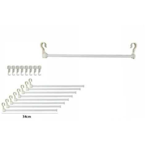 Trade Shop - 8er Set Kleiderbügel Kleiderbügel Platzsparend Hosenhalter Kleiderschrank 70509 -