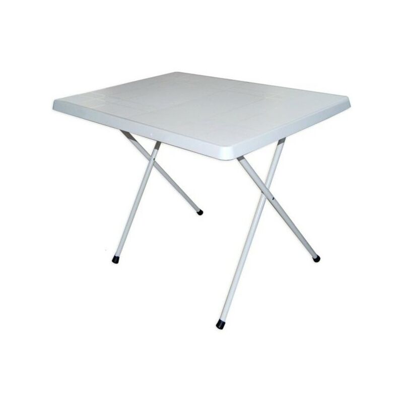 Table Blanche 80x60x51 Cm Design Pliant Outdoor 2 Personnes Camping Pic Nic