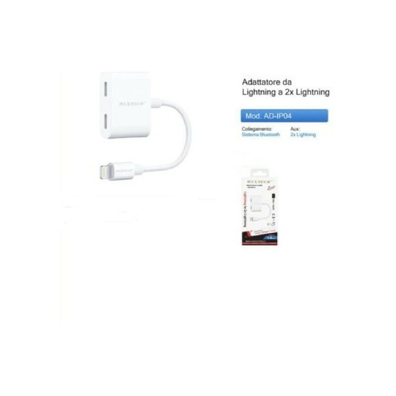 Double Adaptateur Lightning Chargeur Audio Ipod Ipad Iphone Ad-ip04