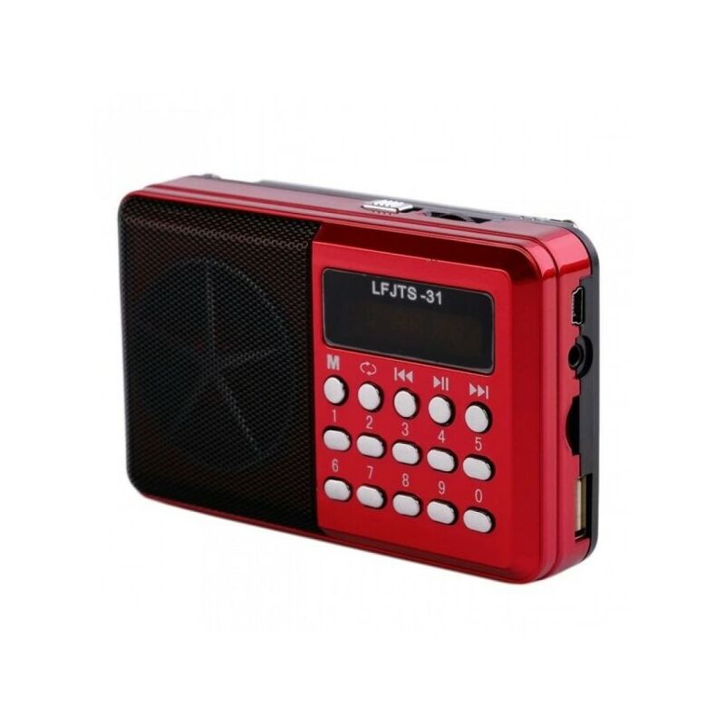 Trade Shop Traesio - Radio Mp3 Player Mini Portable Speaker With Flash Driver Tf Card Led Display