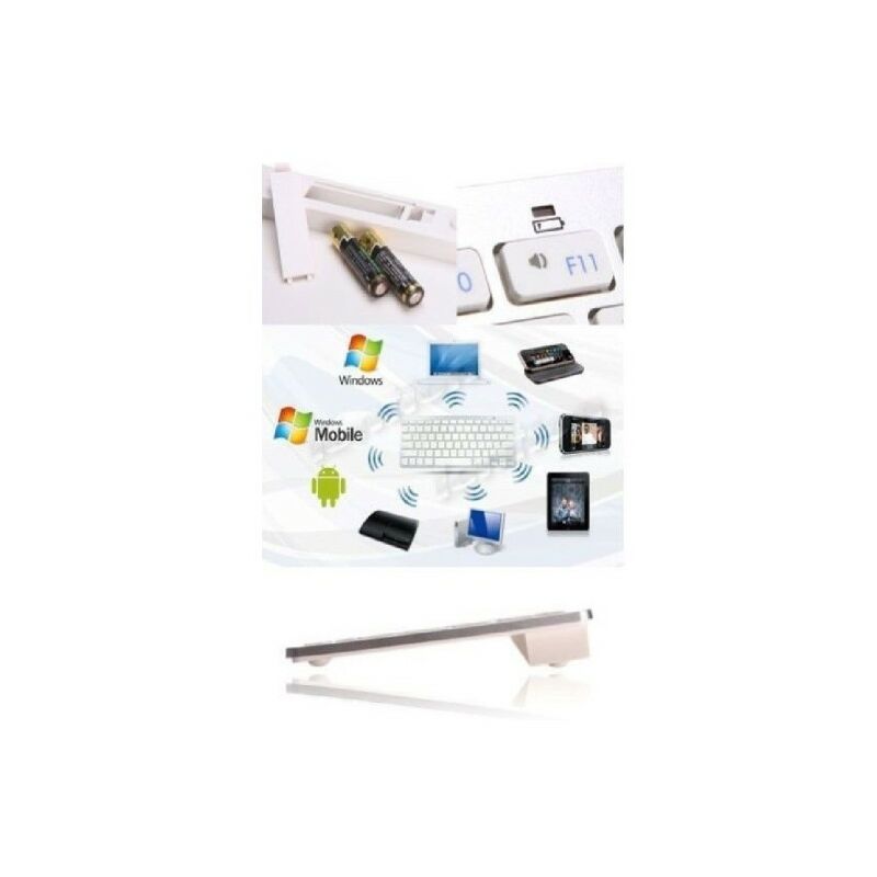 Clavier Bluetooth Italien Blanc-apple Bluetooth Silent Ipad, Smartphone