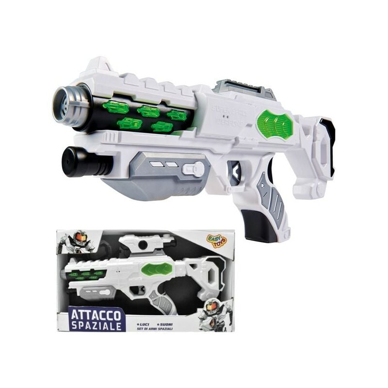 Trade Shop Traesio - Pistolet Turbo Blaster Space Attack Avec Effets Sonores Et Lumineux Accessoires