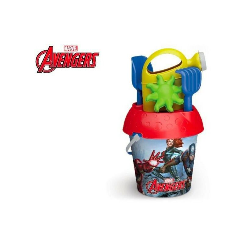 Trade Shop Traesio - Avengers Beach Bucket Jeu De Plage Pour Enfants Avec Différents Accessoires