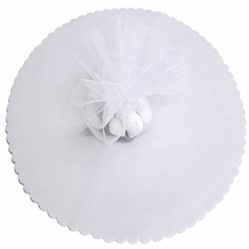 50 Voiles De Tulle Pour Dragées De Mariage Organza Rond Mariages Baptêmes Graduations Dragées Blanc