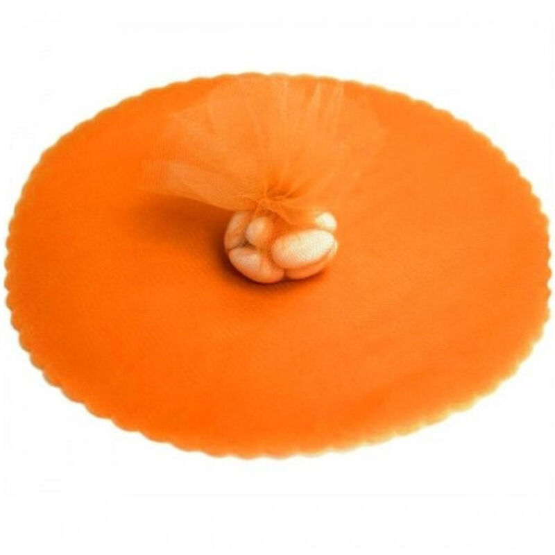 50 Voiles De Tulle Pour Dragées De Mariage Organza Rond Mariages Baptêmes Graduations Dragées Orange