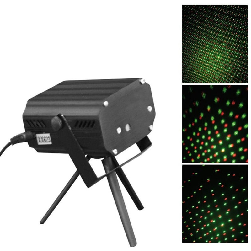 Projecteur Laser Motif Point Couleurs Rouge Et Vert Usage Interne Distance 5 Mt