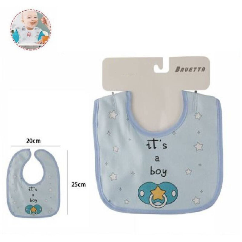 Bavoir 2 Pièces Nouveau-né Bavoir Allaitement Enfants C'est Un Garçon Bleu 68335