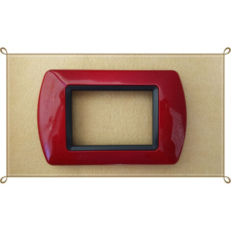 Trade Shop - ABS PLACCHETTE COMPATIBILI FÜR MASTER MODEL PLACCA COPRIPRESE -      Dunkelrot
