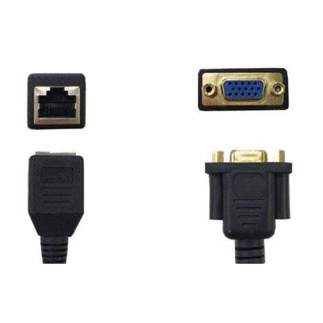 Trade Shop - ACVO ADATTATOR CONVERTIER AT RJ45 LAN FEMMINA 15 CM VGA-RJ45 -