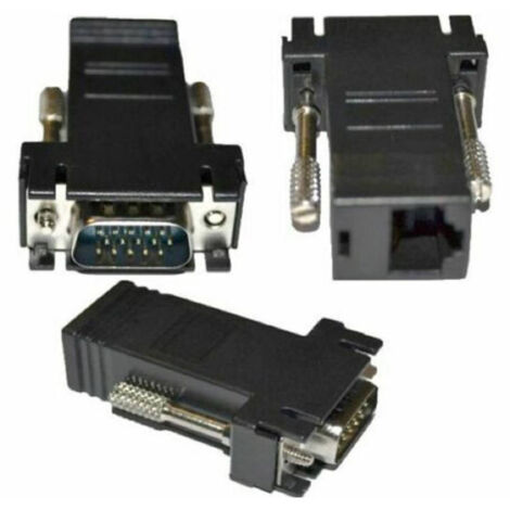 Trade Shop - ADAPTER VGA STECKER AUF RJ45 LAN VGA-LAN COMPUTER MONITOR ANSCHLUSS -