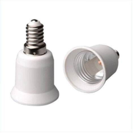 TRADE SHOP - Adattatore Portalampade Porta Lampada Attacco E27 E14 Da E14 A E27 Gu10 B22 -       -da E14 a E27-