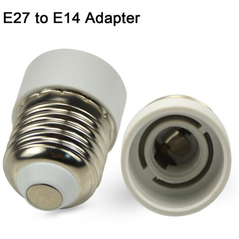 TRADE SHOP - Adattatore Portalampade Porta Lampada Attacco E27 E14 Da E14 A E27 Gu10 B22 -       -da E27 a E14-