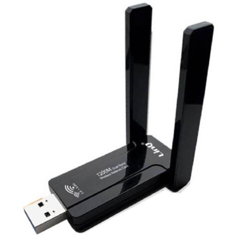 Adattatore Wifi Mini USB ricevitore USB2.0 da 5.8GHz o 2.4GHz scheda di  rete Wireless Lan wi-fi Antenna ad alta velocità