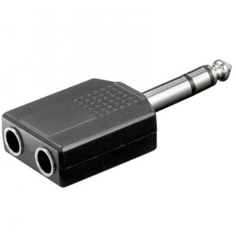 TRADE SHOP - Adattatore Sdoppiatore Audio Stereo Maschio Jack 6,35mm + 2 Jack Femmina 6,35mm -