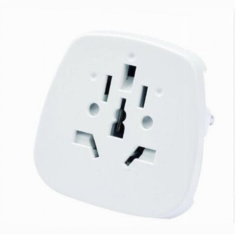 TRADE SHOP - Adattatore Universale Da Viaggio Con Spina 10a 2p+t Presa Colore Bianca 83096 -