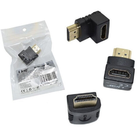 TRADE SHOP - Adattatore Video Da Hdmi Maschio A Hdmi Femmina 90°gradi Angolare Destro Hdmf-90 -