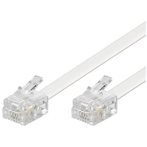 Trade Shop - ADSL TELEFONKABEL RJ11 1M INTERNET MODEM TELEFONANSCHLUSS RJ11-1.0M -