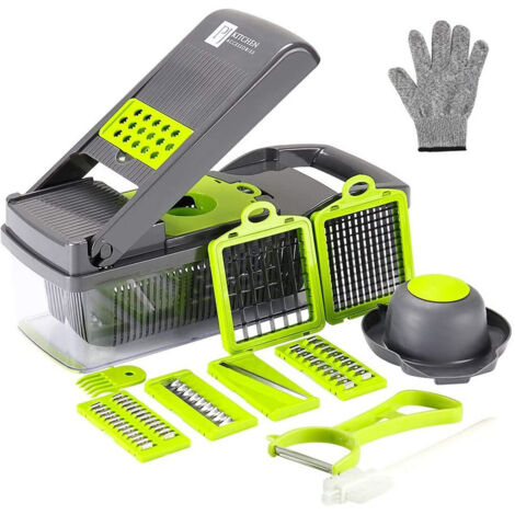 TRADE SHOP - Affettatrice Multitagliera Pialla Grattugia Tritatutto Verdure Mandolina 22 In 1 -