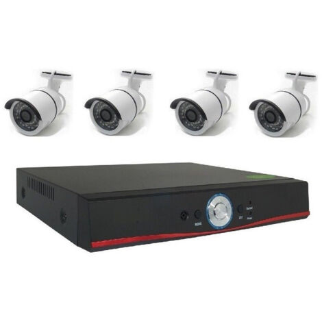 Trade Shop - AHD 1080P ONVIF VIDEOÜBERWACHUNGSKIT 4 8 KANÄLE 3MP 3,6 MM VGA HDMI LAN TP-01 - 4 Kanäle
