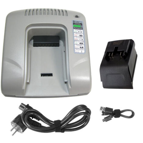 Trade-Shop Akku Ladegerät Ladestation mit USB Anschlüssen für 14,4V Li-Ion Akkus kompatibel mit Ryobi B-1415L, B-1425L, B-1430L, BC-1400L