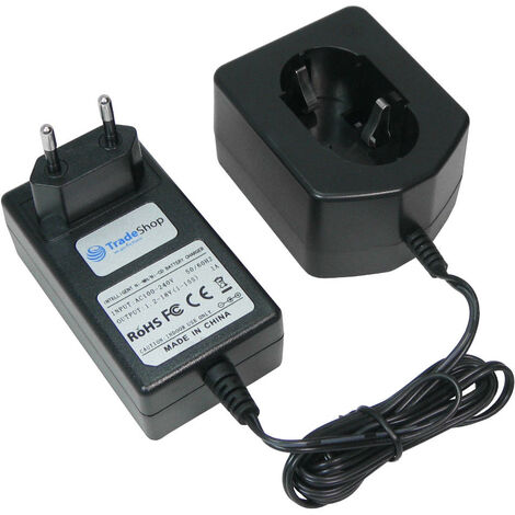 Trade-Shop Akku Ladegerät Ladestation Schnellladegerät kompatibel mit Hitachi EB14S EB1812S EB1814SL EB1820 EB1820L EB1824L EB1826HL EB1830H EB1830HL