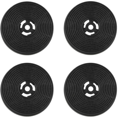 Trade-Shop Aktivkohle-Filter 110mm x 25mm kompatibel mit PKM CF140 PRCF140, PROKIRA PRCF140 / Ersatz für Dunstabzugshauben - 4 Stück