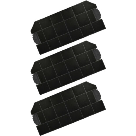 Trade-Shop Aktivkohle-Filter 487x230x30mm kompatibel mit Küppersbusch 537310 K537310 Zubehör 234 / ZUB 234, Neff Z5146X0 Z5146X5, Europart 802949 - 3 Stück