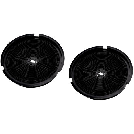 Trade-Shop Aktivkohlefilter Ø190mm ersetzt Candy Hoover Rosieres Zerowatt 49016875 ACM62 49022779, Electrolux E3CFWH, KlimaLex KA-700 - 2 Stück