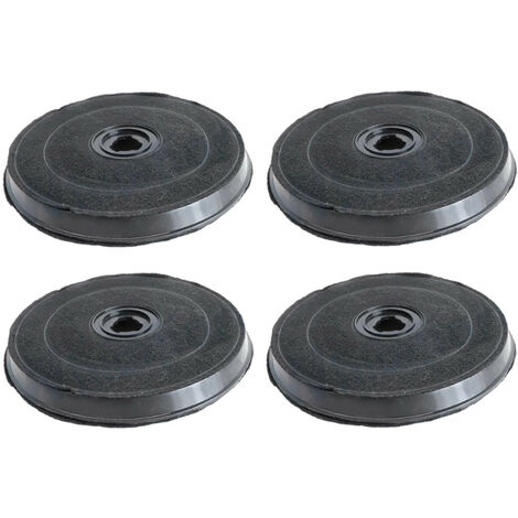 Trade-Shop Aktivkohlefilter Ø230mm für Faber Rex Wpro Smeg Viva Zerowatt Dunstabzugshauben ersetzt CZ5101X0 Z5101X0 VVZ11V10 11005728 11005736 11005732 - 4 Stück