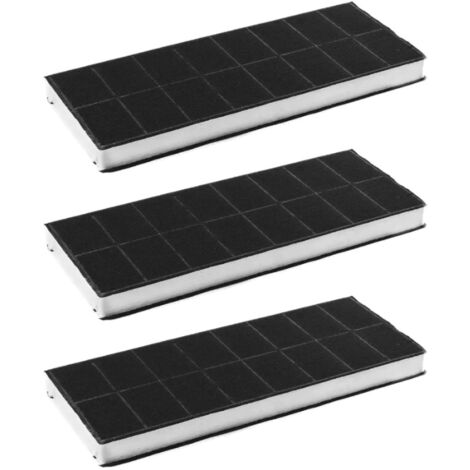 Trade-Shop Aktivkohlefilter für Bosch DHI635H DHI635HCH DHI635HGB DHI635HX DHI645G DHI645GAU DHI645HAU DHI645HX DHZ6300, Küppersbusch DWZKB1C - 3 Stück