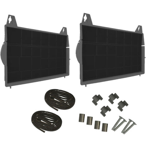 Trade-Shop Aktivkohlefilter für Pitsos 2MB60W 2MBK60/01 2MBK60W/01, Siemens LU10252/01 LU12122FF/01 LU12142FF/01 LU14122FF LU14142FF/01 LU17122FF - 2 Stück