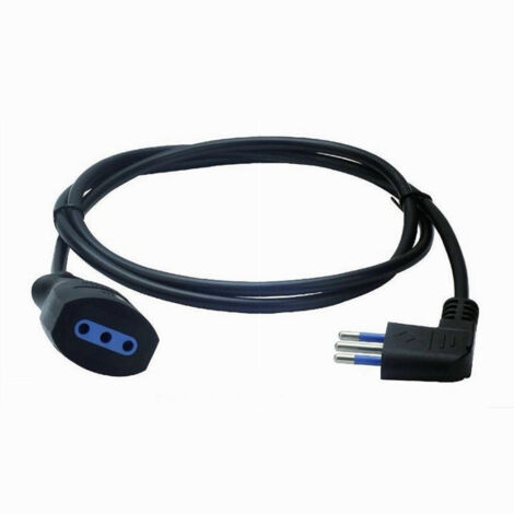 Trade Shop - Alargador Lineal 5 Metros Con Clavija 10a 2p+t + Toma 10a 2p+t Cable 90° Negro 83280 -